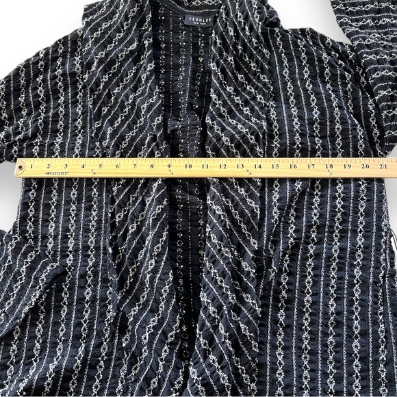 Yeohlee Textured Stretch Lightweight Jacket Size Medium Black Cream - Picture 3 of 8